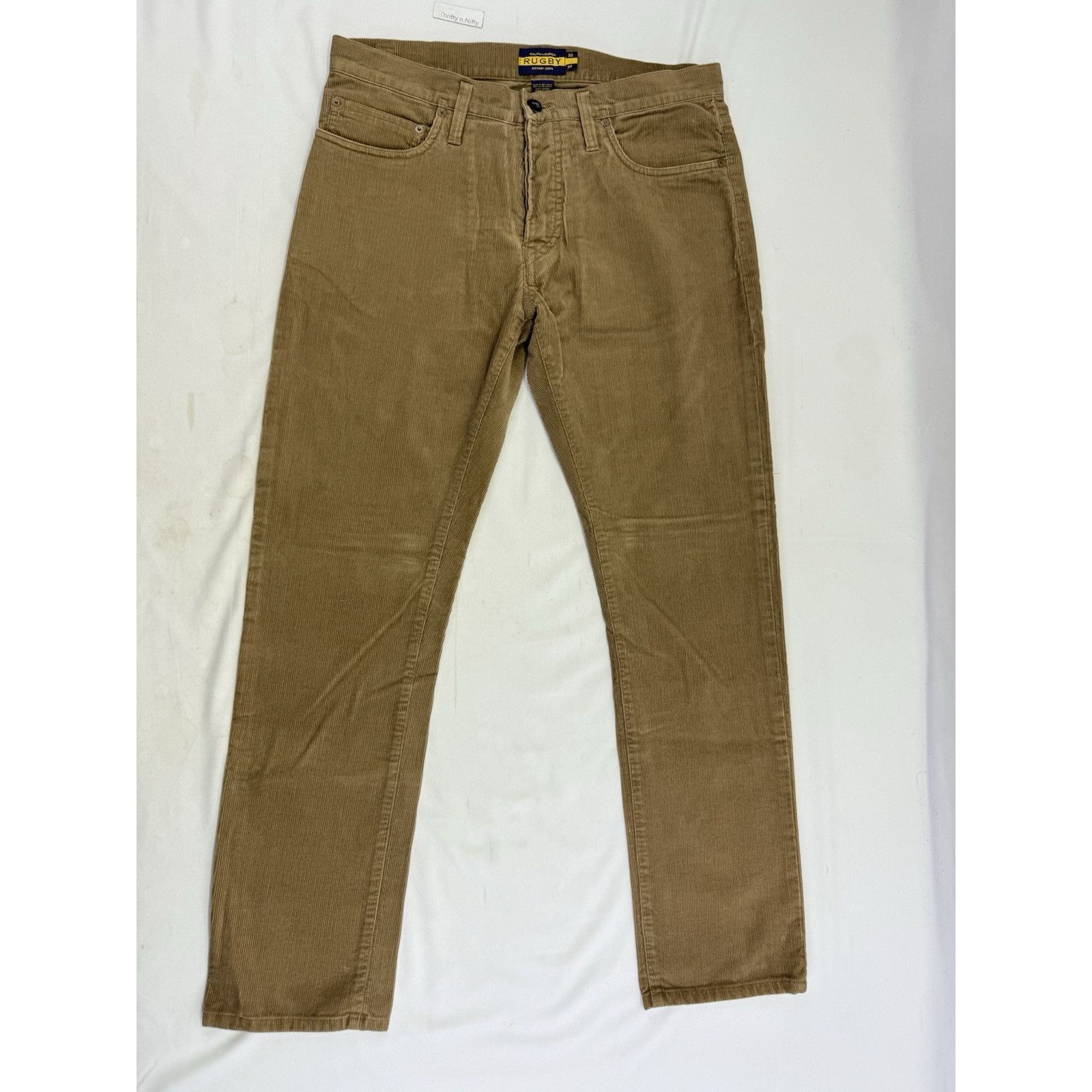 Ralph Lauren Rugby Tan Brown Corduroy Pants Mens Size 32